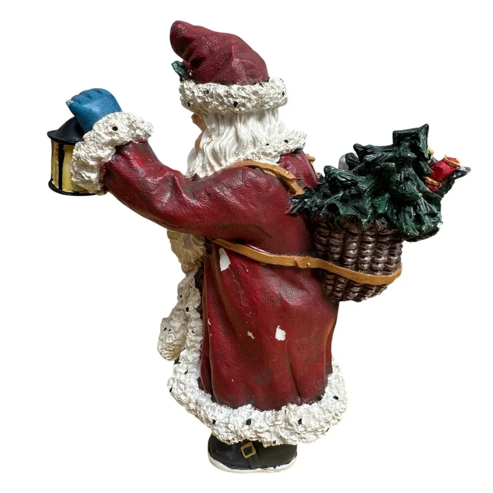 Lisa Blowers Santa Lantern Second Edition 1998 Christmas Figurine‎ with Basket